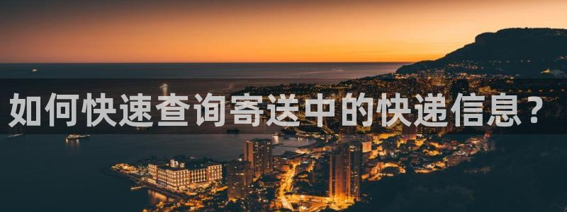 狗子28登陆网：如何快速查询寄送中的